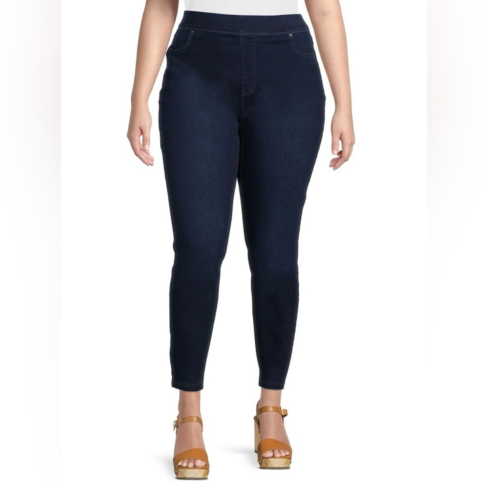 Time and Tru High Rise Dark Wash Straight Leg Jeans XL (16–18) NWT